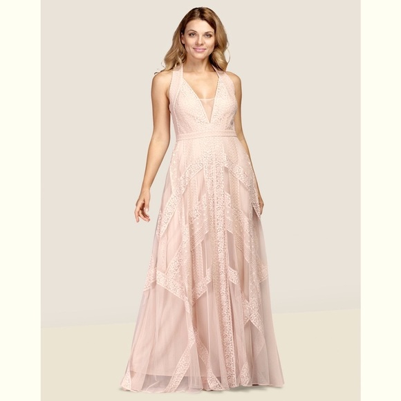 BCBGMAXAZRIA NUDE LACE/TULLE DRESS BEAUTIFUL!❤️ - Picture 2 of 6